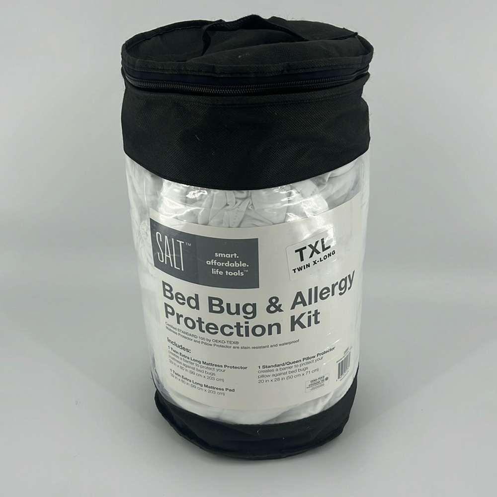 SALT Bed Bug & Allergy Protection Kit TXL Twin X-Long White NEW
